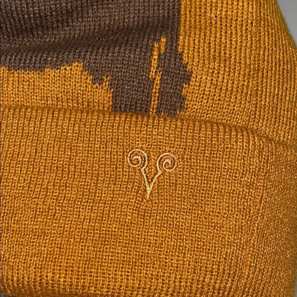 Vie Gear Beef Is Best Brown Knit Beanie OS